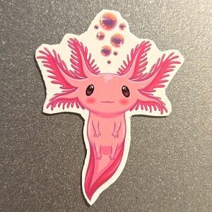3/$10 Axolotl Kawaii Bubble Magnet Hand Made